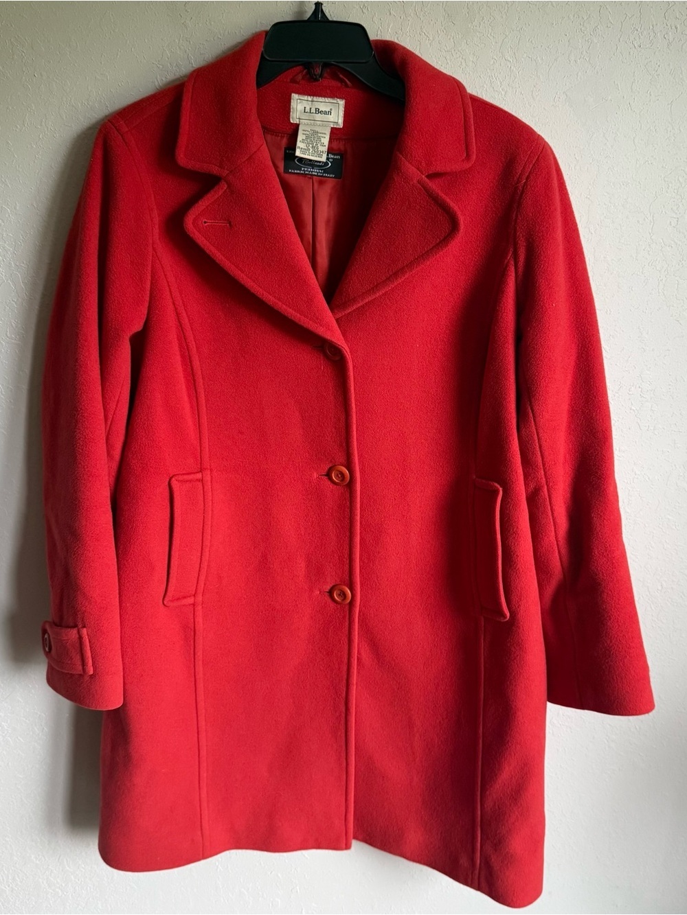 Women’s 12 Reg L.L. Bean Bellandi Lambswool Italy Vintage Old Money Peacoat